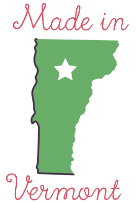 Illustration says 'Made in Vermont' and features Vermont state icon.